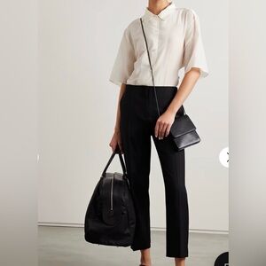 The Row Vale oversized cotton-voile shirt Elegant Black Women's Pants